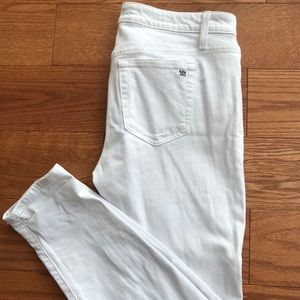 Joe’s skinny white ankle jeans